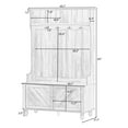 thumbnail image 7 of EUROCO 65" Entryway Hall Tree with Storage Bench and Coat Rack, 4 Hooks, 2 Shelves for Hallway Living Room Bedroom Home,White, 7 of 7