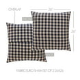 thumbnail image 3 of VHC Brands Euro Sham Set of 2, Cotton Bedroom, Living Room Euro Sham Covers, Flat Weave, Bedding Accessory, Bedroom Decor, No Insert, for Bed Couch Sofa, My Country Collection, Square 26x26, Navy, 3 of 5