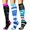 Blue Purple, variant on 3 Pairs Copper Compression Socks for Women & Men Circulation 15-20 mmhg - Better Blood Flow, Swelling, Best Support for Medical, Running, Nursing