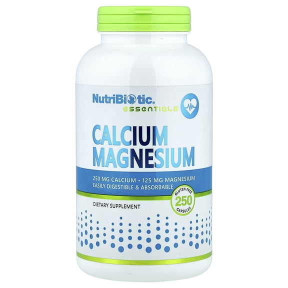 NutriBiotic Essentials, Calcium Magnesium, 250 Capsules