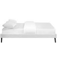 thumbnail image 4 of Pemberly Row Vinyl Upholstered/Solid Wood King Platform Bed in White, 4 of 4