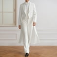thumbnail image 3 of Aihuaihua Men's Suit Swallow Tailed Tuxedo Double Tailcoat Jacket for Evening Performances White M, 3 of 9