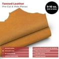 thumbnail image 2 of ELW 2.5-4 SQ FT Pre-Cut Cowhide Tobacco Brown Leather 9-10 oz 3.6-4mm Calf Hide Full Grain Leather for Tooling, Holsters, Knife Sheaf, Carving, Embossing, Stamping, Collar, Leash, Crafting, 2 of 10