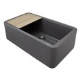 thumbnail image 1 of Transolid RUSSF3319-17 SilQgranite Farmhouse Kitchen Sink Kit in Grey, 1 of 3