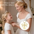 thumbnail image 4 of Turandoss 4 5 6 7 8 9 10 11 12 13 14 15 16 Year Old Birthday Gifts for Tween Teen Teenage Girl Gift Idea Flower Girl Gifts Bow Initial Necklace Graduation Gifts for Her Mom Kids Teen Girls Wife Ideas, 4 of 8