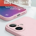 thumbnail image 3 of Original Liquid Silicone Phone Case For iPhone 16 15 13 14 11 12 Pro Max Plus High Quality Solid Color Anti-Fall Pink Soft Cover, 3 of 5