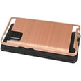 thumbnail image 7 of Case for Samsung Galaxy A02S Brushed Texture Slim Hybrid Shockproof Dual Layer PC & Soft TPU Armor Rugged Protective Cover for Galaxy A02s by Xcell - Rose Gold, 7 of 7