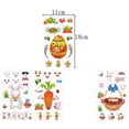 thumbnail image 4 of OUNONA 16 Sheets Easter Decal Rabbit Sticker Kids Easter Party Favor Fun Craft Project(Easter Eggs + Rabbit + Basket + Carrot 4 Sheets For Each Pattern), 4 of 6