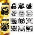 thumbnail image 1 of PVC Silhouette Paper for Lighting Decoration Paper Cut Light Box Rectangle Sloth 90x100mm 12pcs/set, 1 of 7