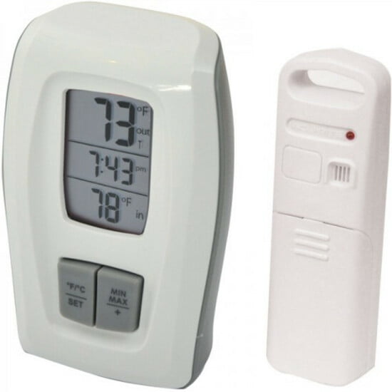 Taylor Digital RF Wireless Thermometer Remote Indoor/Outdoor Temperature System 
