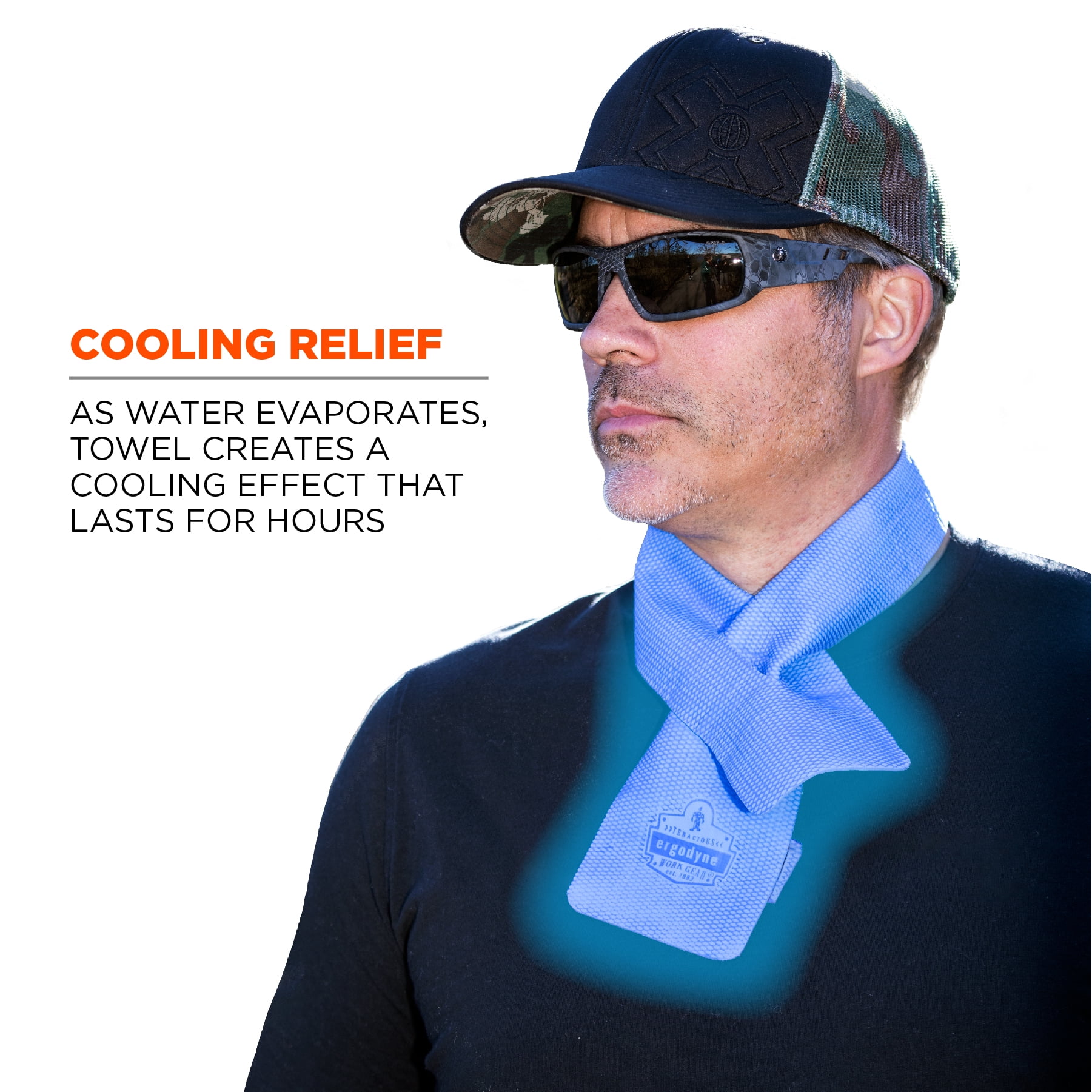 Ergodyne Chill Its 6603 Cooling Neck Wrap, Long Lasting Cooling Relief