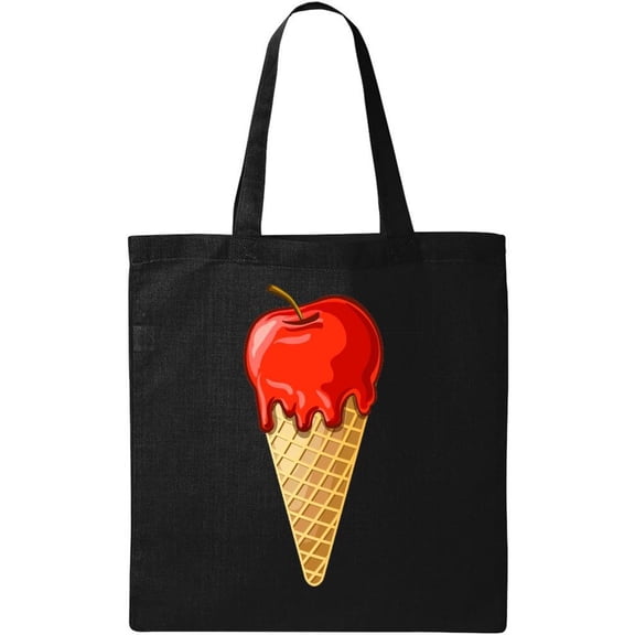 Smartprints Apple Ice Cream Tote Bag - Image by Shutterstock, One Size Cotton Canvas Tote Bag