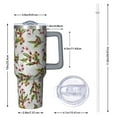 thumbnail image 2 of White Christmas Candy Cane Pattern Tumbler with Handle and Lid,40oz Double Wall Vacuum Insulated Tumbler,Cups Gift for Women and Men, 2 of 7