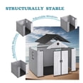 thumbnail image 4 of Syngar Plastic Resin Garden Storage Shed, Large Tools Shed, 8' x 8' Outdoor Storage Shed with Lockable Doors for Patio, 4 of 8