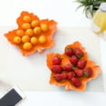 thumbnail image 5 of KeirineCC Maple Leaf Plastic Serving Tray Fall Leaf, Plastic Platter Thanksgiving Plastic Charcuterie Board Decorative, Cheese Cookie Snack Dish Plate for Autumn Housewarming Present - Orange, 5 of 6