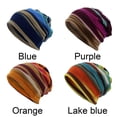thumbnail image 3 of Beanie Thin Plain Knit Hat Print Dual-use Multicolor Stripe One Size For Men Women, 3 of 5