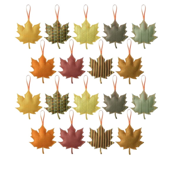 18 Pcs Wooden Maple Leaf Hanging Ornaments, Autumn Fall Tree Pendants, Rustic Harvest Hang Decor, Thanksgiving Tree Decorations, Multi‑Pattern Leaf Trinkets, Farmhouse Fall Tree Embellishment