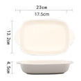 thumbnail image 3 of para hornear de cerámica Platos de hornear rectangular Adecuados para horno Microondas de cocina Horneado Horneado Vajilla Herramienta de cocció blanco perfecl Placa para hornear, 3 of 8