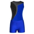 thumbnail image 3 of Eandarui Kids Girls Sleeveless Gymnastic Leotard with Booty Shorts Tumbling Ballet Dance Outfits Royal Blue 8, 3 of 5