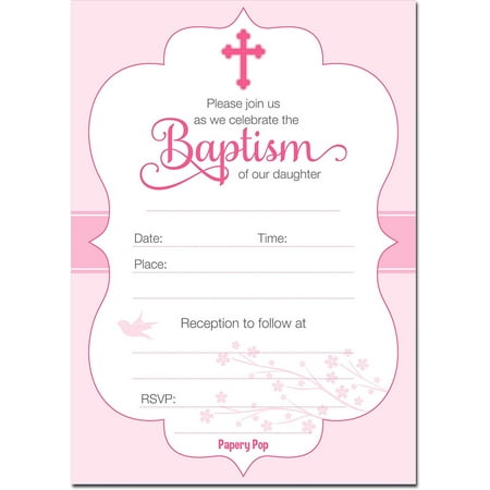 30 baptism invitations girl