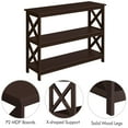 thumbnail image 4 of Topeakmart 42″W X Design Console Table w/ 2 Open Shelves, Espresso, 4 of 12