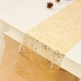 thumbnail image 2 of Arlajo Table Runner,Elegant Organza Fabric Table Cover,Table Top Decor Table Runner,11"X108",Gold, 2 of 4
