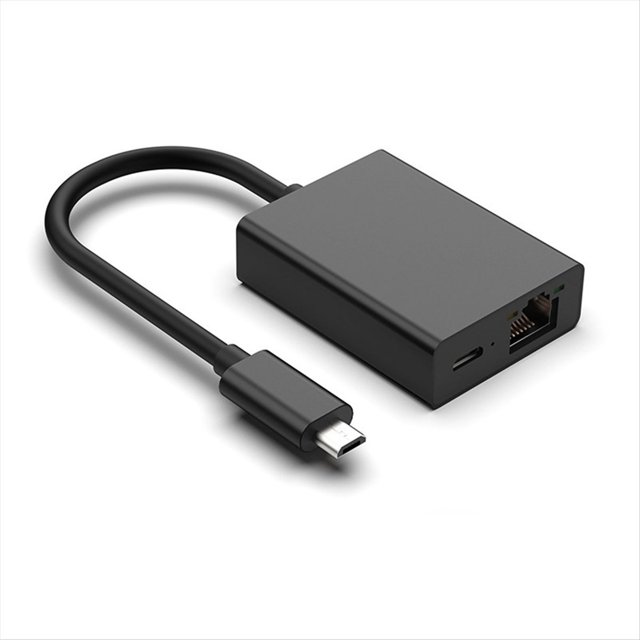 Adaptador Ethernet de Tarjeta de Red Micro-USB Adaptador de Tarjeta de Red de 100M para Enrutador Conmutador Ethernet 4K