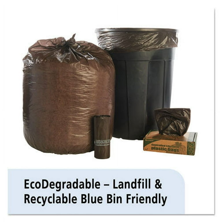 Controlled Life-Cycle Plastic Trash Bags, 30 gal, 0.8 mil, 30 Controlled Life-Cycle Plastic Trash Bags, 30 gal, 0.8 mil, 30