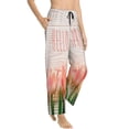 thumbnail image 2 of Naloa Hello Spring Print Women’s Ultra-Soft Comfy Pajama Lounge Pants with Pockets & Drawstring, 2 of 8