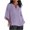 Purple, variant on WIZUTIZ T Shirts for Women Holiday Saving Cotton Linen Tshirt Short Sleeve Plus Size Cotton Blend Solid Blouse Cotton Soft V-Neck Tee Oversize Athletic Tshirts Work Out Fashion Ladies T-shirt Pink