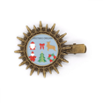 thumbnail image 1 of Red mas Origa Pattern Hairpin Sun Headwear Retro Metal Clips Pin, 1 of 3