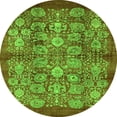 thumbnail image 1 of Ahgly Company Indoor Round Oriental Green Industrial Area Rugs, 3' Round, 1 of 4