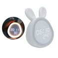 thumbnail image 4 of GROWTH TANK Lapin Forme Bureau Kid Réveil Numérique LED Veilleuse Blanc, 4 of 9