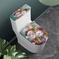 thumbnail image 2 of HELLHERO Christmas Design Toilet Lid Dust Cover Set Fits All Toilet Shapes Bathroom Toilet Cozy Set & Pack of 2 for Household Stretch Fit Soft, 2 of 8