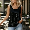 thumbnail image 5 of Maplenight Womens Summer Sequin Tops Scoop Neck Sparkly Sleeveless Tanks Tops Party Evening Holiday Blouses, 5 of 7