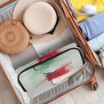 thumbnail image 2 of Hair Tools Storage with Heat Resistant Mat- Greenish-blue Silk Printed Curling Iron Travel Bag/Flat Iron Case for Women, 2 of 8
