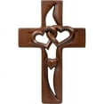 thumbnail image 2 of Marriage Cross for Wall Love Wall Decor, Handmade Wooden Intertwined Heart Wall Cross, Jesus Wall Art Christian Decor for Wedding Valentine Christmas Gift - 10 Inch, 2 of 7