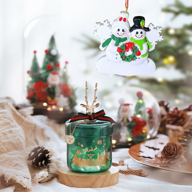 Fiudx Ofertas de la semana 2024 Adornos navideños colgantes Adornos navideños colgantes de resina Adornos navideños colgantes de resina