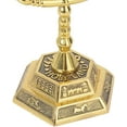 thumbnail image 3 of Menorah de 7 brazos, Candelabro judío, 12 tribus de Israel, Alto 20,3 cm Ancho 16,3 cm, Dorado, 3 of 5