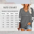 thumbnail image 4 of TEMOFON Womens Long Sleeve Tops Color Block V Neck Tops for Women Shirts Casual Tunic Tops Trendy Fall Grey T Shirt Blouses Pullover Sweatshirts Dressy Size L, 4 of 8