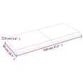 thumbnail image 2 of vidaXL Table Top Light Brown 120x50x(2-4) cm Treated Solid Wood Oak, 2 of 7
