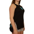 thumbnail image 2 of Reebok Womens Side Split Tank Top, Black, Small, 2 of 4