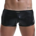 thumbnail image 2 of HUPOM Mens Underwear Boxer Briefs Male Thongs Medium waist Comfort Waist Solid Boxer Briefs Black M, 2 of 7