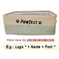 thumbnail image 1 of Personalized Dog Toy Basket Cat Storage Foldable Box Custom Name Pet Bins Canvas Collapsible For Clothes Pet Accessories ShopWise Round, 1 of 13