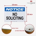 thumbnail image 2 of TRADESAFER No Soliciting Sign, Wall Notice Signs, 14” x 10”, 40 Mil Aluminum Safety Sign, 2 of 6