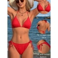 thumbnail image 3 of Asoul Triangle String Bikini Sets for Womens Tie Side Two Piece Swimsuits Womens Halter Bikinis Bathing Suits, 3 of 10