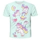 thumbnail image 1 of Camiseta para niños, camiseta de dinosaurio, ropa de unicornio de poliéster para niñas y niños, camiseta de manga corta para niños, ropa para bebés Teen13T Gao Jinjia LED, 1 of 2