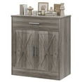thumbnail image 3 of Walsunny Sideboards Buffets Table 28.3" with Drawer Storage Cabinet Adjustable Shelf Farmhouse Coffee Bar Cabinet for Kitchen Dining Room Entryway Small Places Ash Gray, 3 of 7