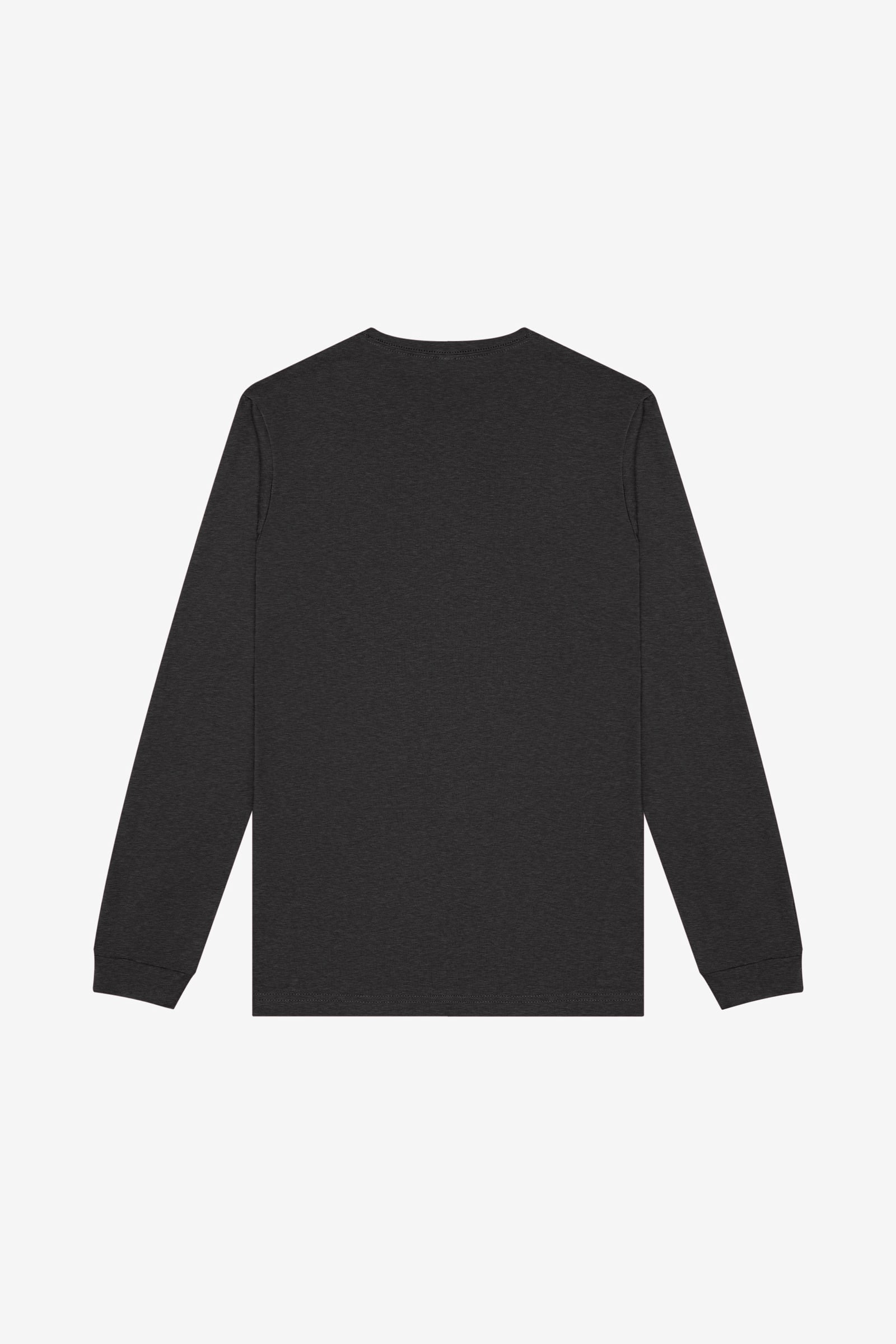 BELLA+CANVAS Adult Crew Neck Personalized Long Sleeve T-Shirt, Create your own Designs, Dark Grey Heather, Large, Unisex