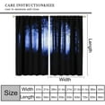 thumbnail image 3 of Dark Scary Forest Curtains Night Spooky Trees Gothic Sytle Blackout Rod Pocket Curtains for Bedroom Living Room Kitchen Decor Thermal Insulated Window Drapes 2 Panel Set 42x63 Inch, 3 of 4